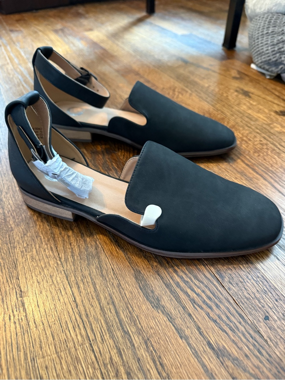 Journee Collection Loreta Women’s Black Ankle-Strap Loafers